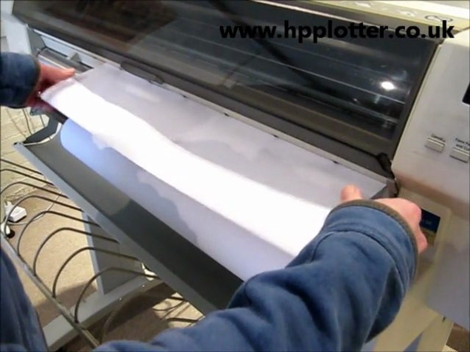 DesignJet 750c repair- Loading paper roll