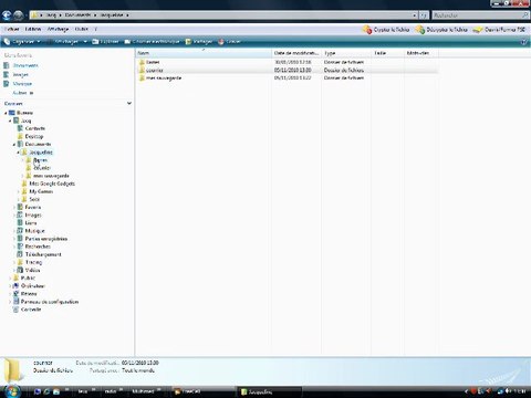 Créer des dossiers avec l'explorateur de Windows Vista