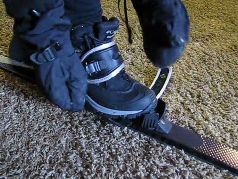 mise en place de la boucle de cheville de la fix XTRACE