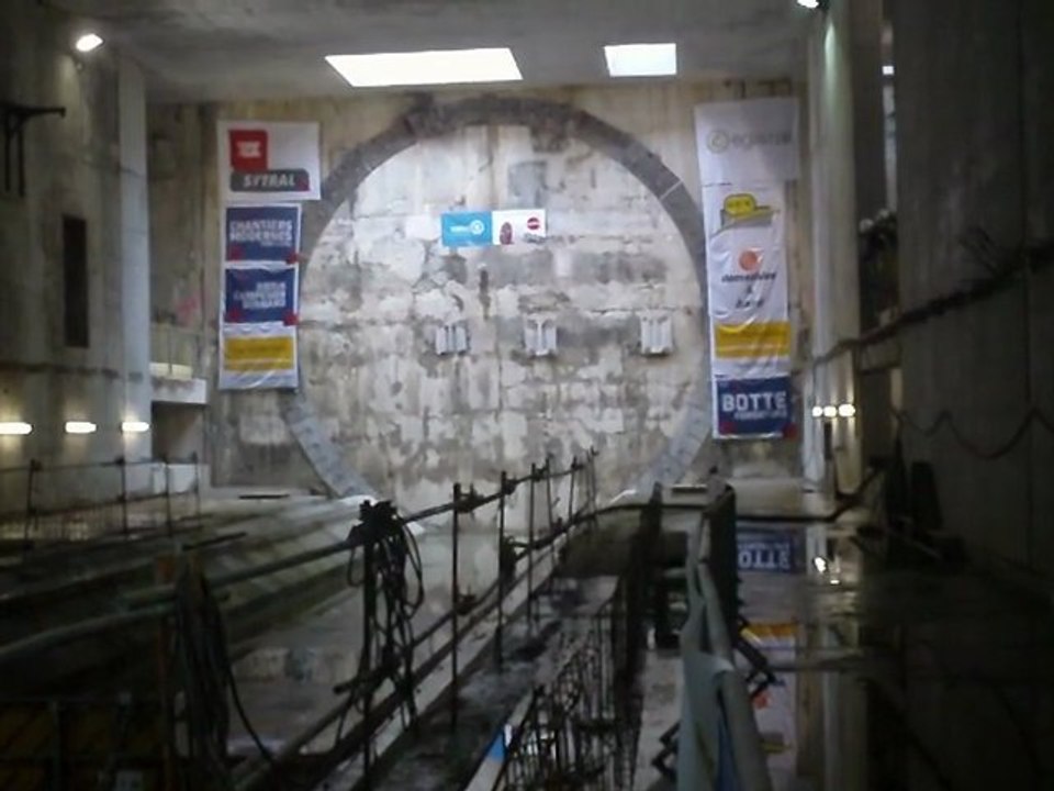 Quelques minutes avant l'arrivée du tunnelier