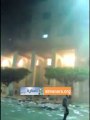 Protesters in Tripoli, Libya, have burnt down the torture ca