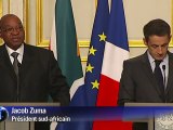 Visite de Zuma à paris: conférence de presse