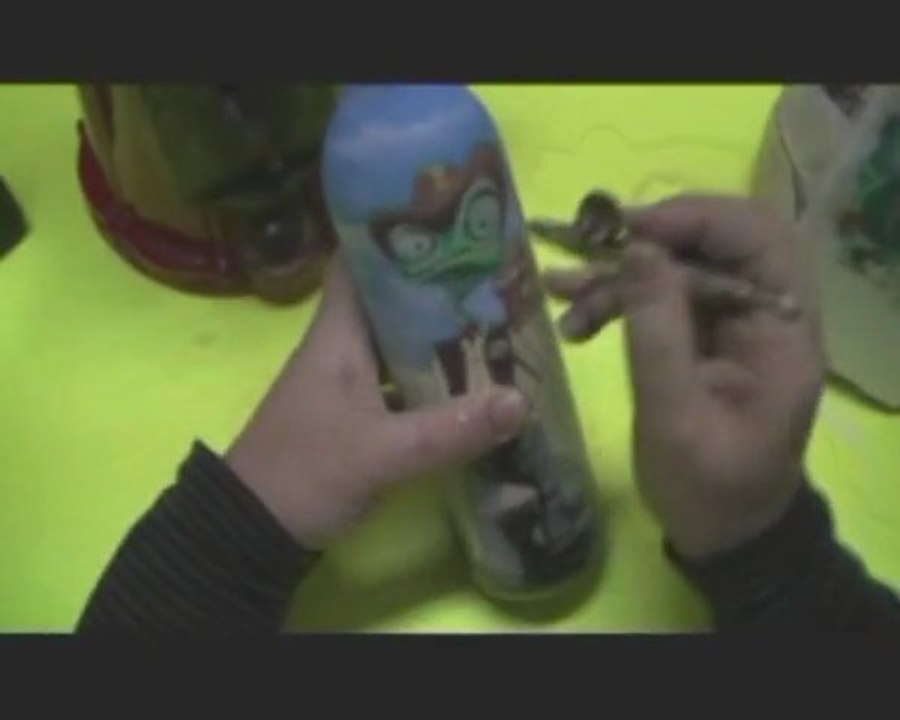 Speed paint de RANGO aerografiado en botella