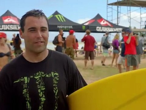 Monster Energy's Jeff Ox Kargola tests his skills off the dirt bike & tackles Waimea Bay