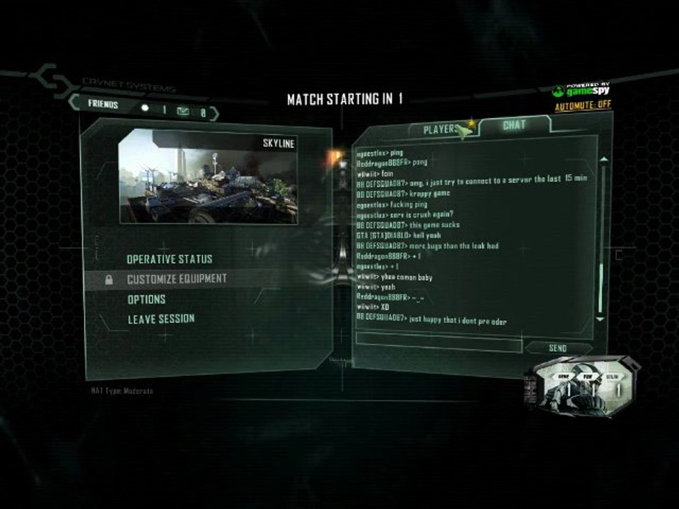 vidéo découverte crysis 2 demo  (bonus) les menu LOLILOL