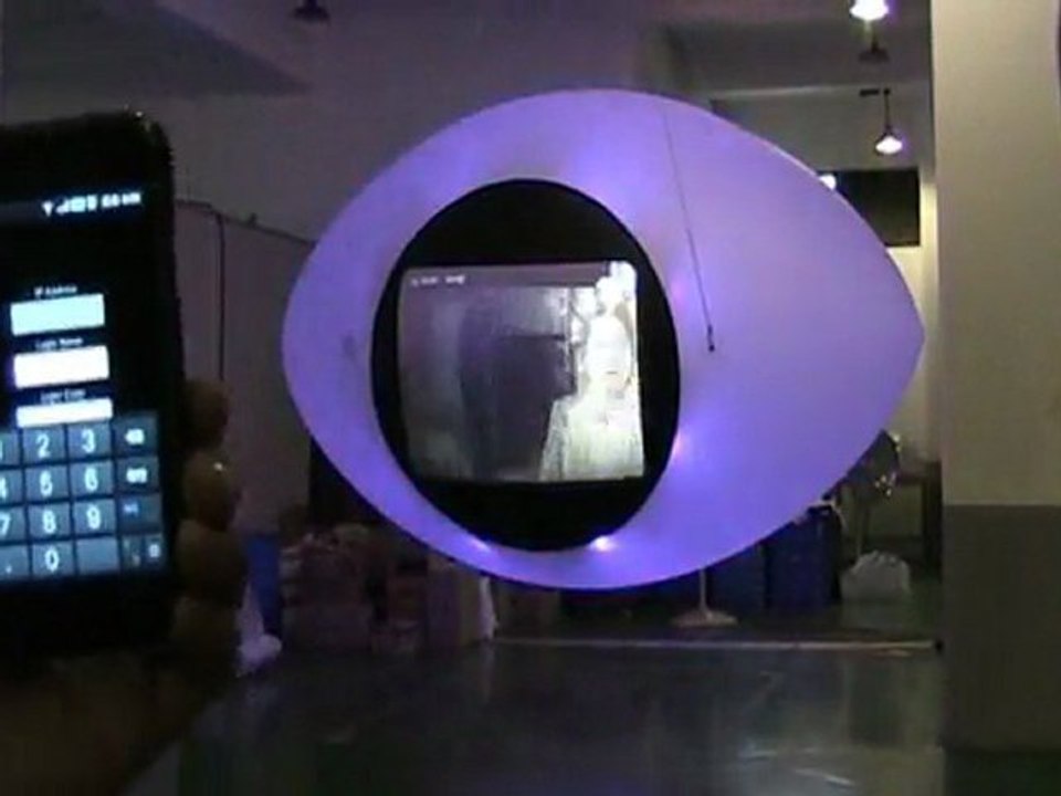 LED Rugby ball video balloon setting, PC or mobile phone to