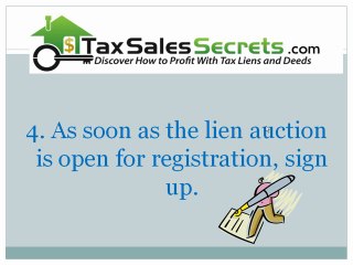 Tips in Starting An Online Tax Lien Investment