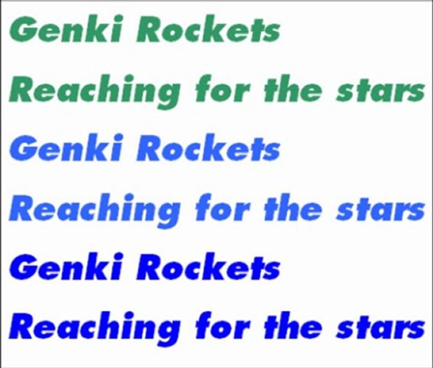 Genki Rockets - Reaching for the stars (Radio Rip)