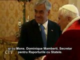 Benedict al XVI-lea a primit pe preşedintele statului Chile
