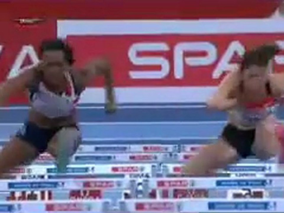 60m haies FEMMES finale championnats europe Bercy Gomis 8ème