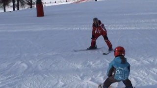 Valberg: 1er cours de ski avec Jacques & avec la scarlatine!