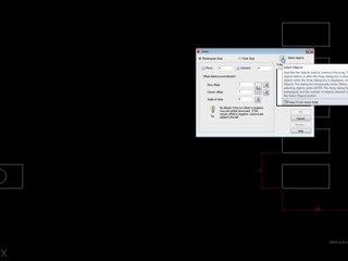 AutoCAD Tutorial - Modify Panel - Rectangular Array