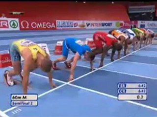 60m hommes demi-finale2 Bercy2011 victoire Lemaitre