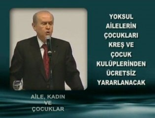 MHP 2011 Seçim Beyannamesi Aile Kadın ve Çocuklar