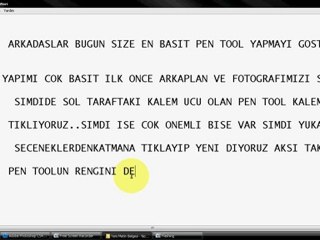 Basit Pen Tool Yapımı Photoshop cs4