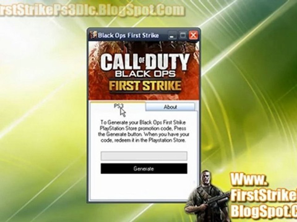 Call of Duty- Black Ops First Strike PS3 DLC Code Generator