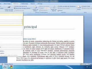 Comment insérer un sommaire dans word ?