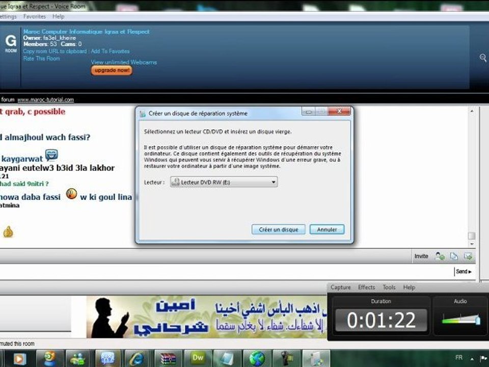 comment faire un cd de reparation windows7