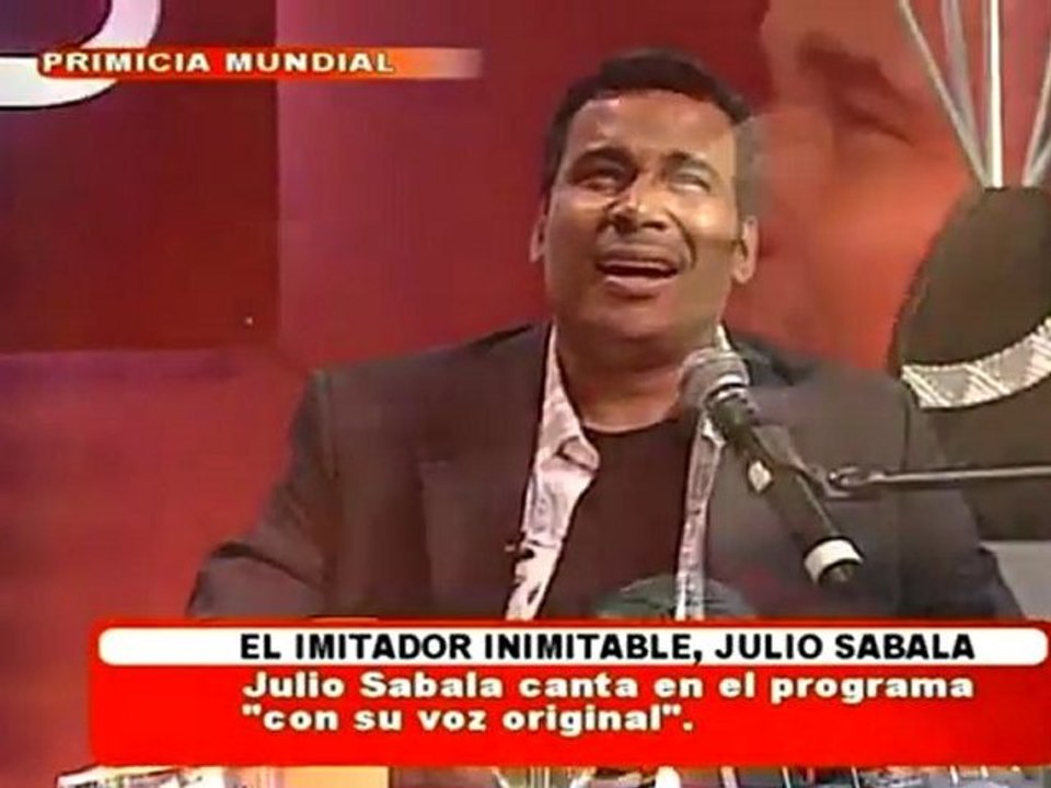 Julio zabala canta con su propia voz por primera y unica vez
