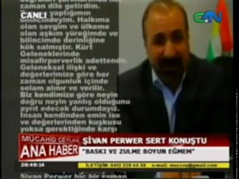 Şivan Perwer li nûçeya CAN TV de. Adar-4-11