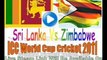 watch Sri Lanka vs Zimbabwe cricket world cup 10th March liv