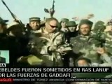 Rebeldes fueron sometidos en Ras Lanuf por leales a Gaddafi