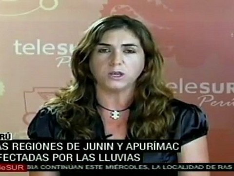 Regiones de Junin y Apurímac las más afectadas por lluvias