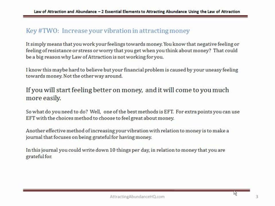 Law of Attraction and Abundance