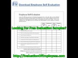 Sample Employee Evaluation Forms