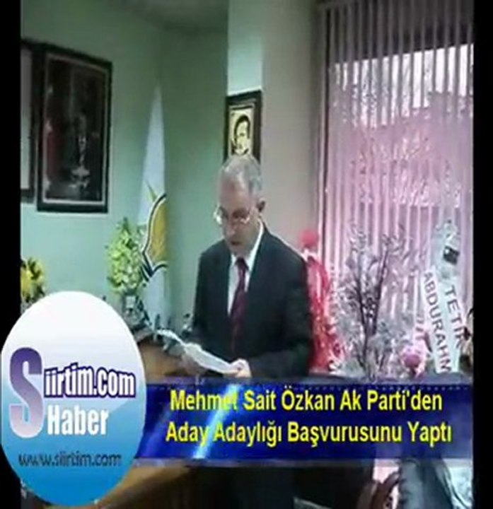 Mehmet Sait Özkan Aday Adaylığını Açıkladı