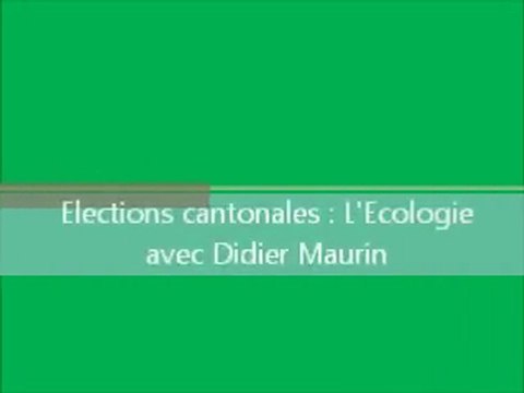 Cantonales Ecologie