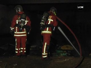 Un incendie ravage un camp de Roms (Marseille)
