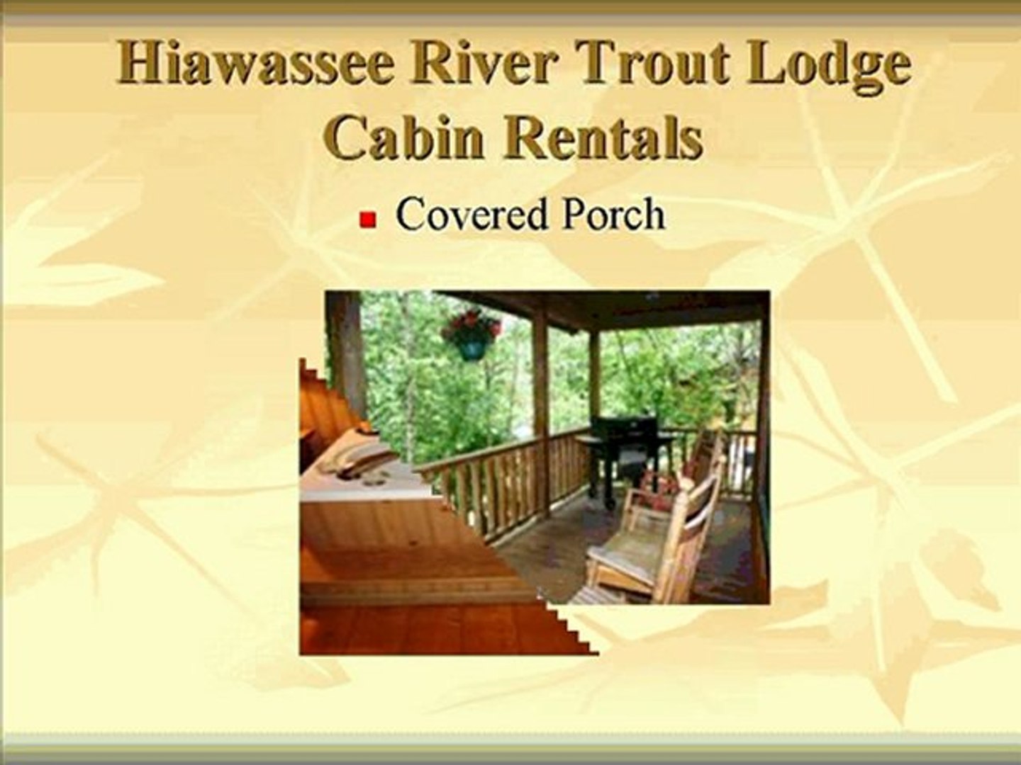 Hiawassee River Trout Lodge Cabin Rentals Cabin 6 Video Dailymotion