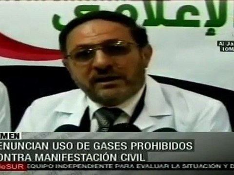 Gobierno de Yemen reprime con armas químicas prohibidas