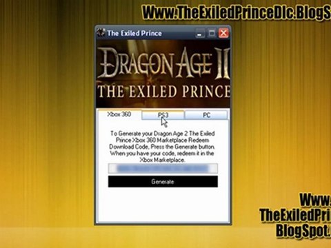 Dragon Age 2 The Exiled Prince DLC Free on Xbox 360, PS3, PC