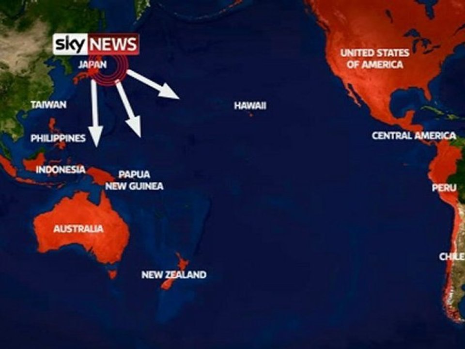 Kataklizm w Japonii. Fala Tsunami