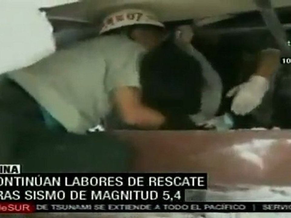 Labores de rescate de sobrevivientes a temblor en China