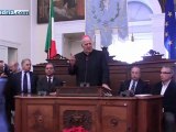 Scambio di auguri al Palazzo di città': presente il Vescovo di Andria S.E. Mons. Raffaele Calabro