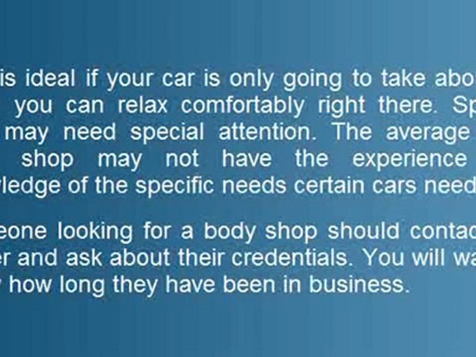 Marina Auto Body San Francisco Information Series Allow The