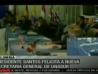 Santos felicita a nueva secretaria general de UNASUR