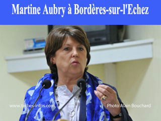 Intervention de Martine Aubry à Bordères-sur-l'Echez