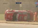 WTCC Imola 2009 Van Lagen big crash en français (Eurosport)