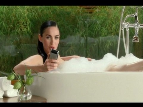 Megan Fox in her bathtub / Motorola superbowl
