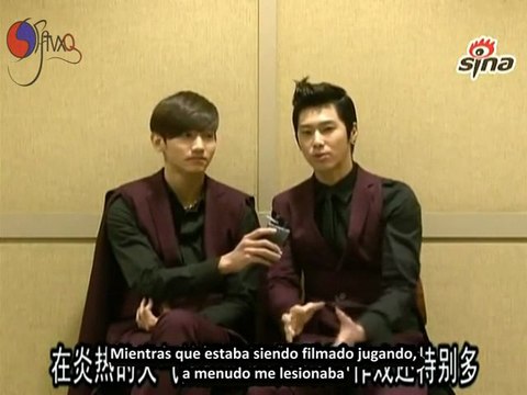 [SPfTVXQ] 110214 SINA Greeting - TVXQ (español)