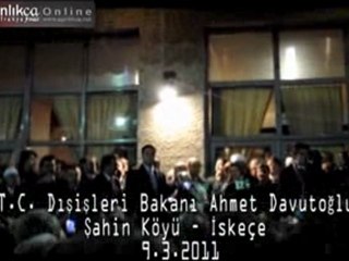 Ahmet Davutoğlu'nun Sahin koyu ziyaretindeki tum konusmasi