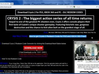 How to Download Crysis 2 Codes for Xbox 360, PS3 and PC