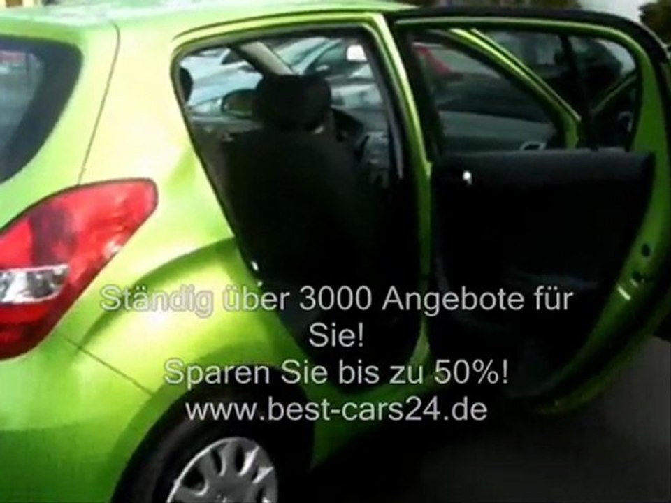 Hyundai i20 EU-Fahrzeug in Electric Green-Metallic