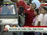 Chávez durante recorrido en La carretera Caracas. La Guaira