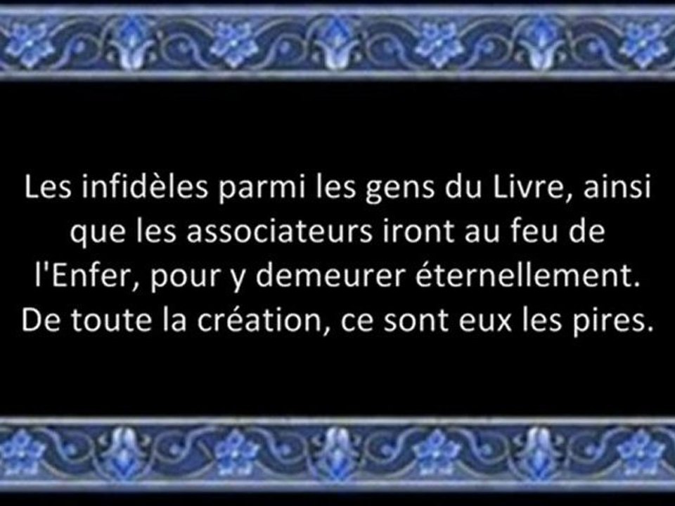 sourate al-bayyinah Abu Bakr Al Shatri traduction français