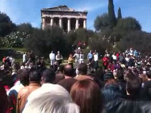 Η Μαρία Τζάνη στην εκδήλωση για το βωμό των 12 Θεών